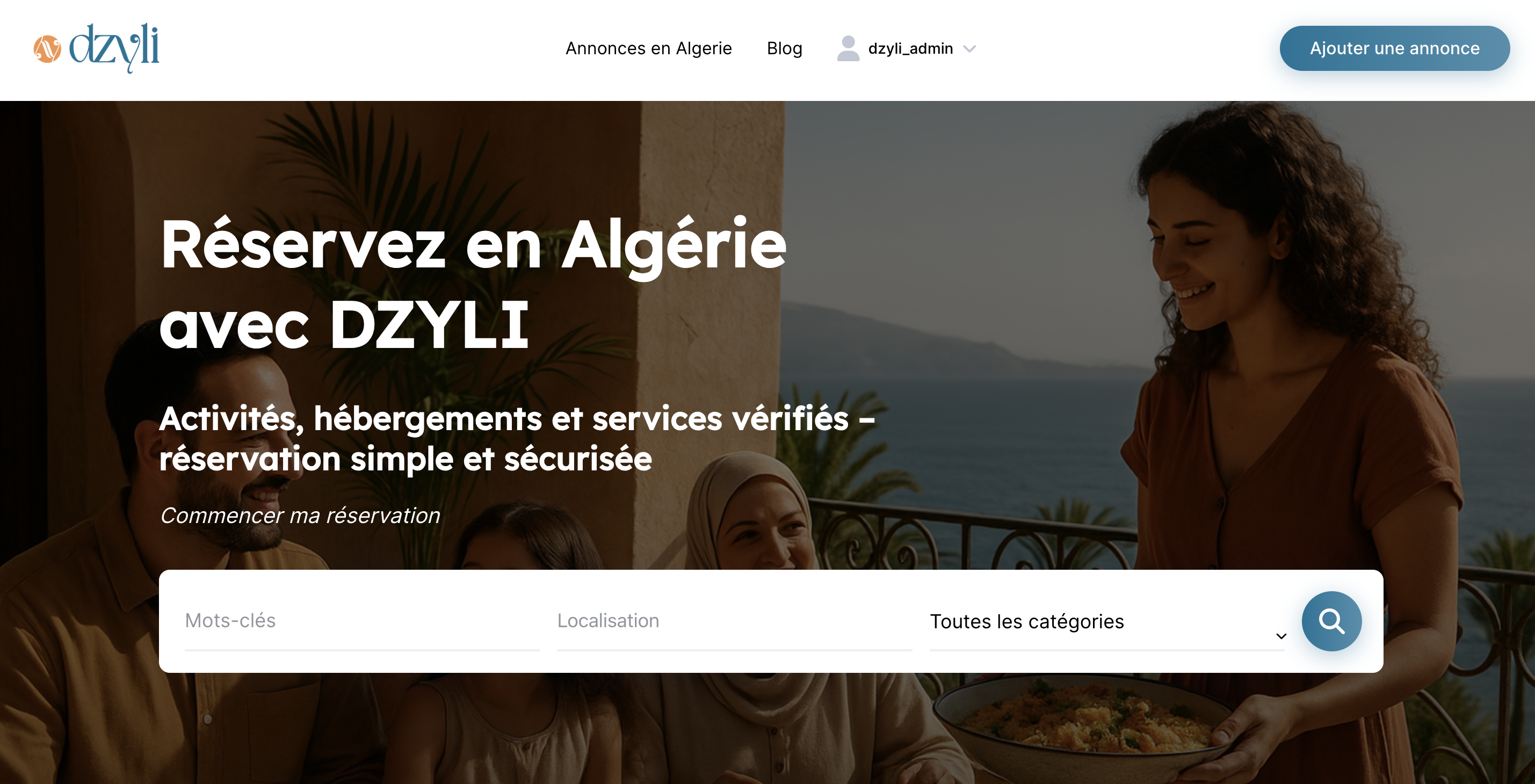 Page d'accueil DZYLI