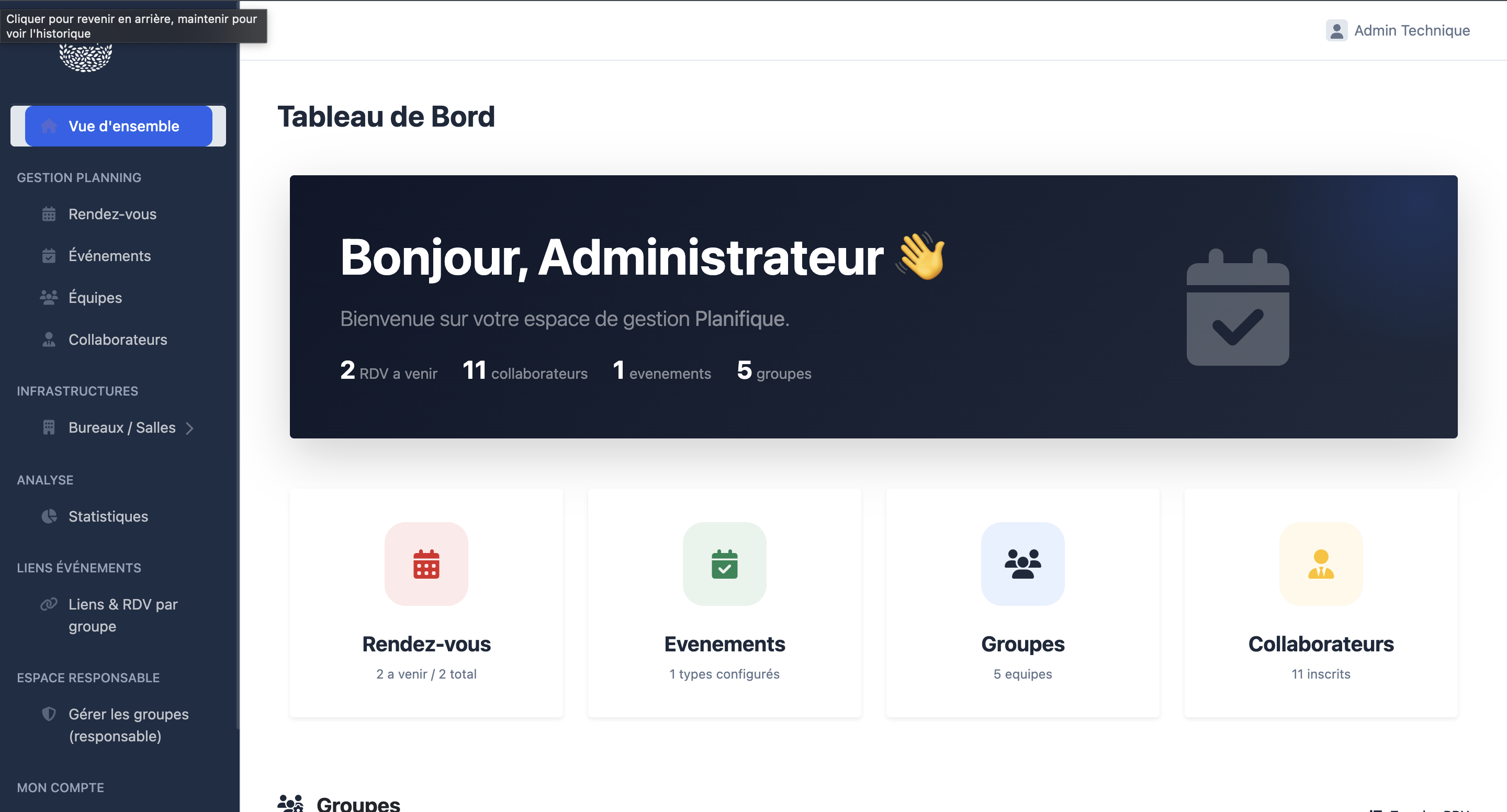 Administration Planifique